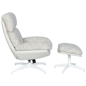 Кресло с табуретка VALONGO - крем