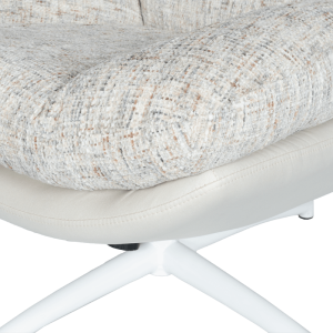 Кресло с табуретка VALONGO - крем