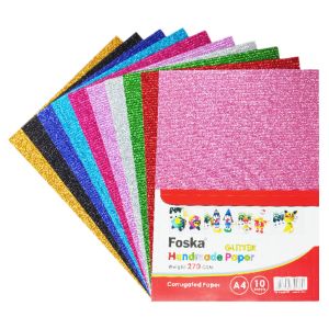 Foska Хартия с брокат, гофрирана, A4, 270 g/m2, 10 броя