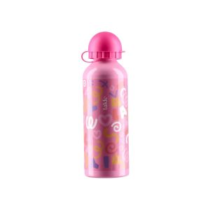Бутилка Takk Alu Flowy, за момиче, алуминиева, 500 ml, асорти