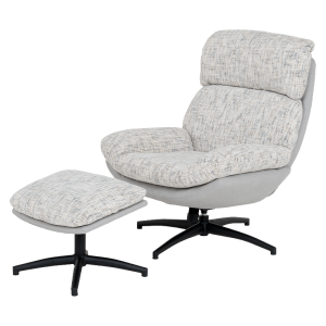 Кресло с табуретка ELVAS - крем