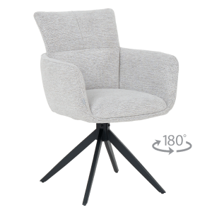 Трапезен стол GILES - бял меланж