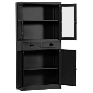 Метален шкаф Carmen CR-1247 J SAND  - черен