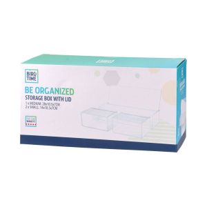 Кутия за съхранение Biro Time Be Organized, с капак, 3 кутии