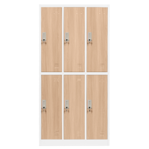 Метален шкаф Carmen CR-1243 J - бял-бук