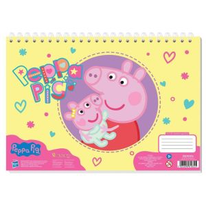 Скицник със спирала А4, 30л, peppa pig