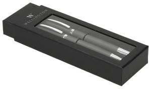 Комплект химикалка и ролер Toledo, метални, антрацит