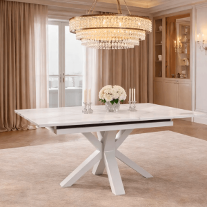 Разтегателна трапезна маса STARGARD - бял 02