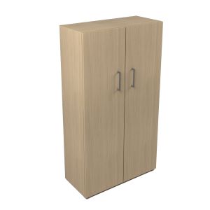 Стелаж Narbutas Nova Basic, 800 x 360 x 1444 mm, меламин избелен дъб, сива правоъгълна дръжка