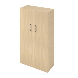 Стелаж Narbutas Nova Basic, 800 x 360 x 1444 mm, меламин избелен дъб, сива правоъгълна дръжка