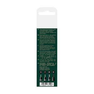Faber-Castell Тънкописец Pitt Artist Pen, № 199, черен, 4 броя (S, F, M, B)