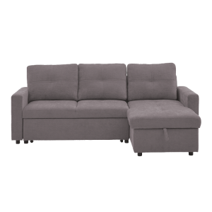 Ъглов разтегателен диван DEMBA - сив