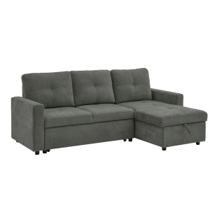 Ъглов разтегателен диван DEMBA - зелен