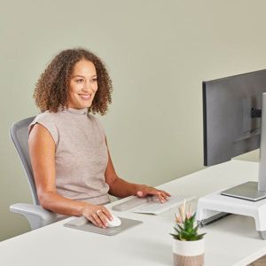 Пад за мишка Fellowes Breyta Hex, 20 x 24 cm, бежов