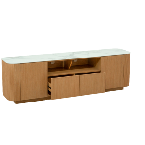 Тв шкаф KOLNO - бял / дъб