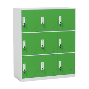 Метален шкаф Carmen CR-1298 J - бял / зелен