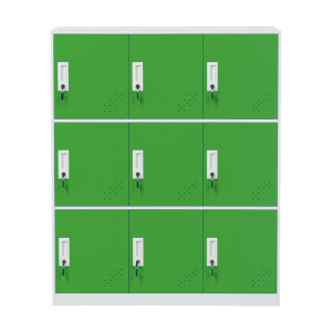 Метален шкаф Carmen CR-1298 J - бял / зелен