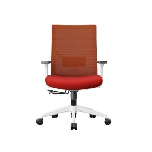 Ергономичен стол RFG Snow W, дамаска и меш, Multi-function механизъм, до 120 kg, тъмночервена седалка, тъмночервена облегалка