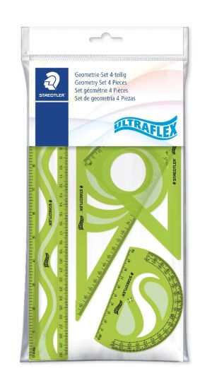 Геометричен Комплект Staedtler 30cm, огъваем, 4 части