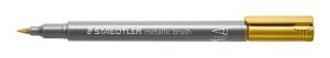 Маркер Staedtler Metallic brush, 1-6 mm, златист