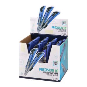 Макетен нож Biro Time Precision, с метален кант, PVC, 9 mm