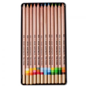 Многоцветни моливи KOH-I-NOOR TRI-TONE в метална кутия 12цв.