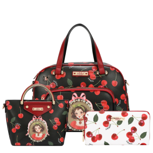 Комплект Nikky, 2 чанти и портфейл, Cherry Lips