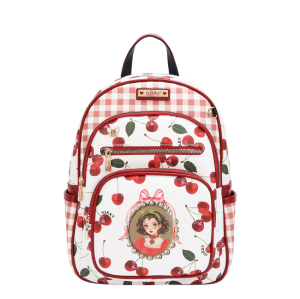 Комплект Nikky, 2 раници и портфейл, Charry Lips white