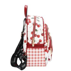 Комплект Nikky, 2 раници и портфейл, Charry Lips white