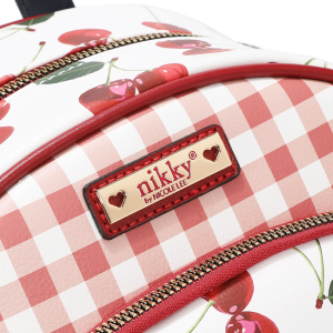 Комплект Nikky, 2 раници и портфейл, Charry Lips white
