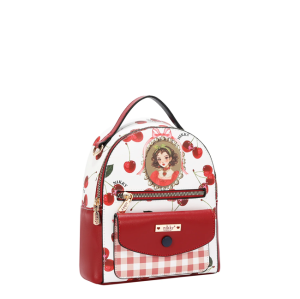 Комплект Nikky, 2 раници и портфейл, Charry Lips white