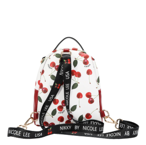 Комплект Nikky, 2 раници и портфейл, Charry Lips white