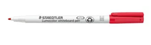 Маркер  Staedtler Lumocolor 301 за бяла дъска, М, червен
