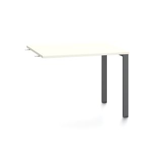Помощен плот RFG Monaco, 1000 x 800 x 750 mm, ПДЧ 25 mm, бял плот, черен метал
