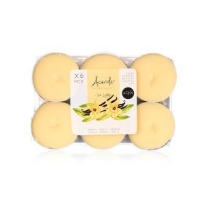 Чаени свещи Acorde, Vanilla, 9 часа, 6 броя