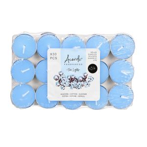 Чаени свещи Acorde, Cotton, 3 часа, 30 броя