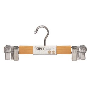 Закачалка за дрехи Kipit, дървена, с щипка за пола,.3 броя