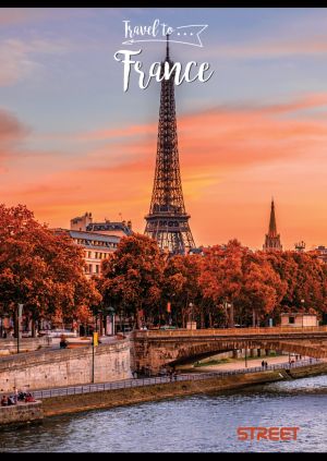 Тетрадка Street, А4, квадратчета,54л, Travel To