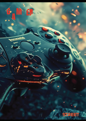 Тетрадка с телчета А5, 60 листа, широки редове, БГ, Gaming