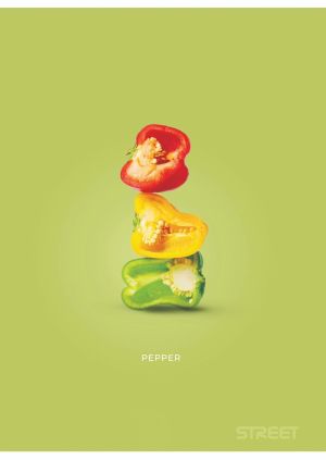 Тетрадка Street, А4, квадратчета, 54л, Fruit
