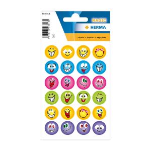 Herma Стикери Емотикони лица, блестящи, 24 броя