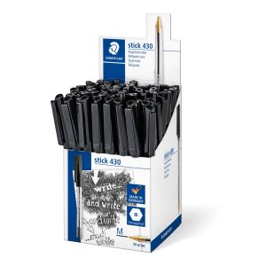 Химикалка Staedtler Stick 430 М,опаковка 50 броя, черна