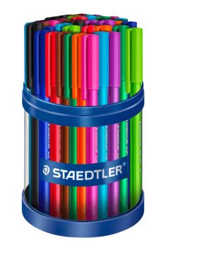 Химикалки Staedtler триъг. 432 М, 50 бр асорти цвята в кутия