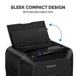 Шредер за унищожаване на документи Fellowes Automax 80M, Soho, Mini-Cut, P-4, 17 L, черен