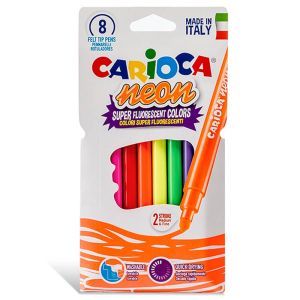 Флумастери Carioca Neon, 8 цвята