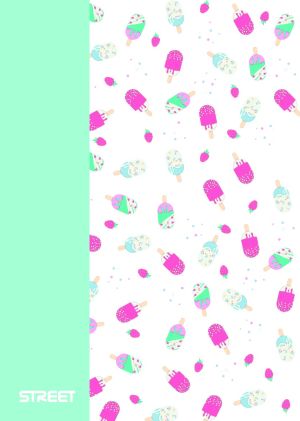 Тетрадка с телчета А4, 60л, PP, широки редове, БГ, Blossom