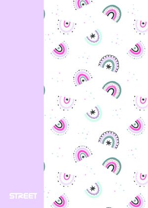 Тетрадка с телчета А4, 60л, PP, широки редове, БГ, Blossom