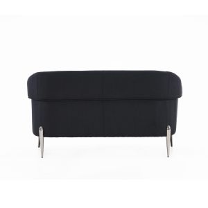 Диван RFG Megan, двуместен, текстил, метална основа, 1560 х 820 х 740 mm, черен