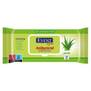Мокри кърпи Event Antibacterial, Aloe Vera, 72 броя