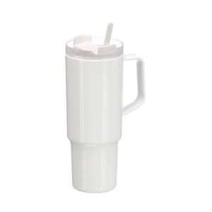 Чашa Kinvara, с дръжка и сламка, 1200 ml, бяла